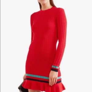 3.1 Phillip Lim Striped Ruffle Hem Knit Dress